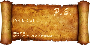 Pott Solt névjegykártya
